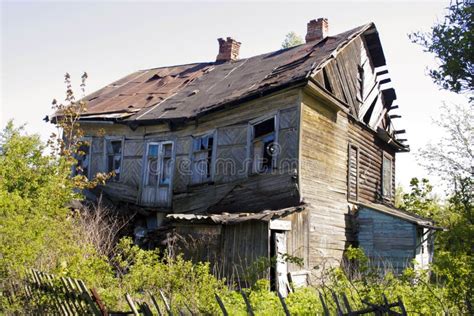 Old Broken House Stock Photo Image Of Yellow Falling 30345882