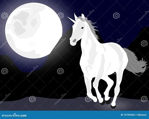White Running Unicorn Stock Illustration Illustration Of Extinct