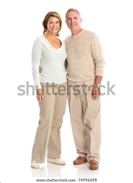 Seniors Couple Love Isolated Over White Stock Photo Edit Now 74996698