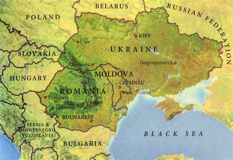 Toen rusland in maart 2014 de krim had geannexeerd zei de inhoud: Geografische Kaart Van Europees Land De Oekraïne, Moldavië ...