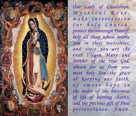 Our Lady Of Guadalupe Prayer Cards