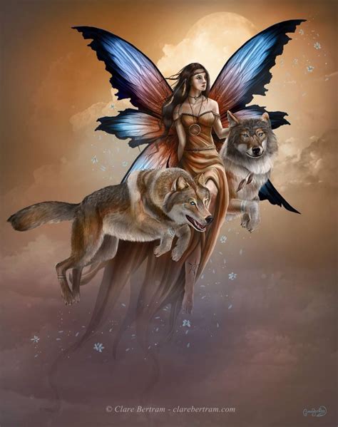 Fairy And Wolves Fantasy Literature Literature Art Diamond Drawing