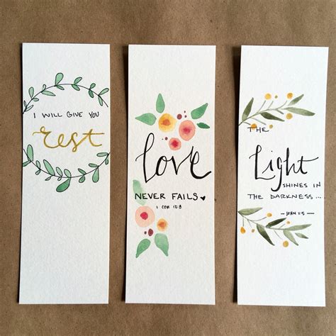 Watercolor Bookmarks W Scripture Etsy Handmade Bookmarks Diy Bookmarks Handmade Creative