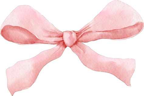 Watercolor Pink Bow Clip Art Png