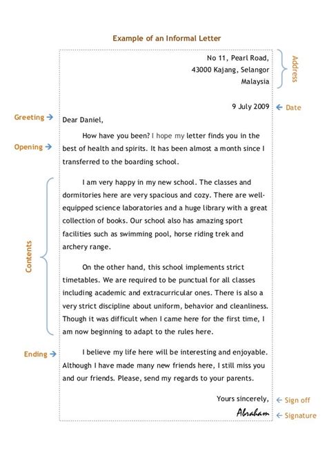Informal Letter Essay Format How To Write An Informal Letter In Uk