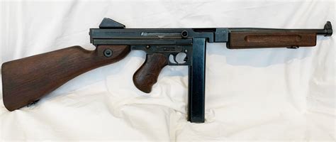 Deactivated Ww2 Thompson M1a1 Sub Machine Gun The Iconic Tommy Gun
