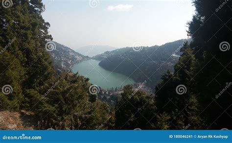 The Lake Of Nainital City Snow View Point Stock Image Image Of