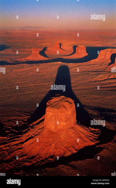Aerial View Of Monument Valley Arizona Usa At Sunset Sunrise Dusk