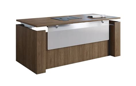 Modern Walnut Height Adjustable Executive Desk Pl Laminate By Harmony
