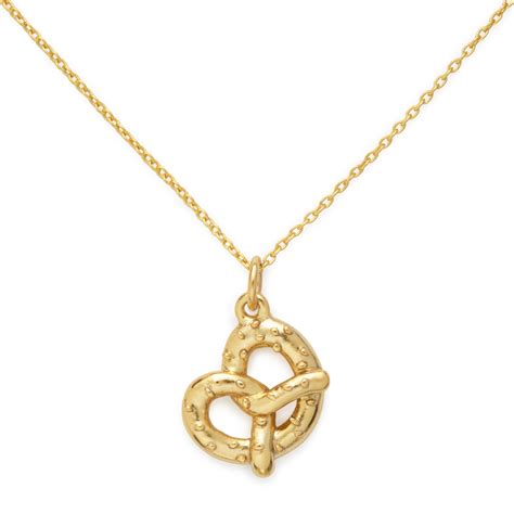 Pretzel Necklace Yellow Gold Plated Delicacies