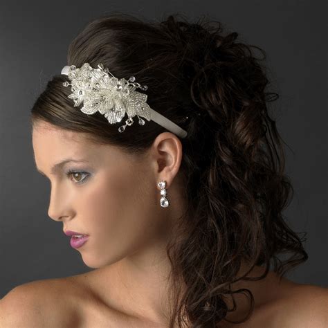 Wedding headbands are extremely versatile bridal accessories and can be used in short hair, long hair, updos and more. Austrian Crystal Wedding Headband - Elegant Bridal Hair ...