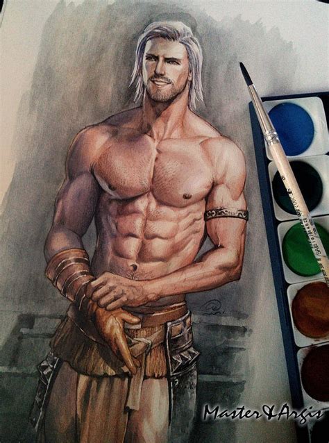 Watercolor Painting V By Aenaluck Fantasy Art Men Male Art