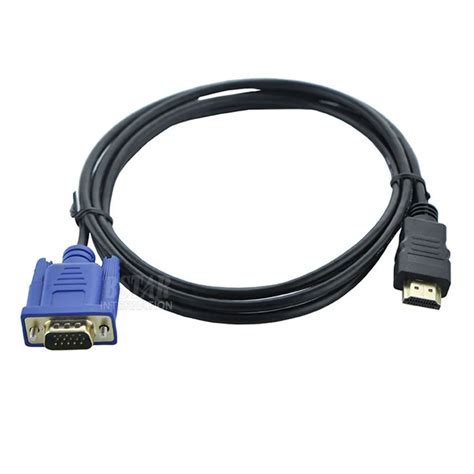 Hdmi To Vga Male To Male Video Conversion Cable For Hd Tv Pc Laptop