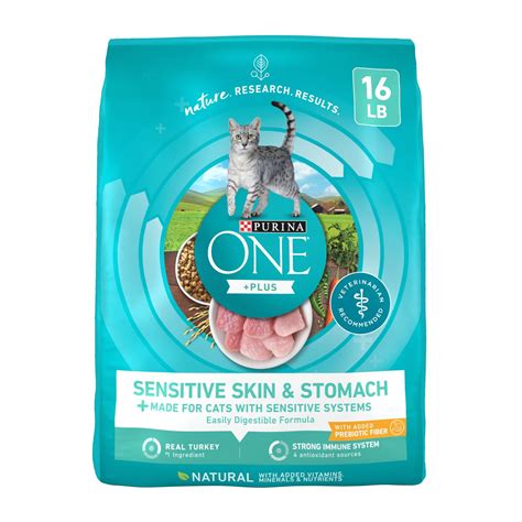 PURINA ONE +Plus Sensitive Skin & Stomach Natural Adult Dry Cat Food