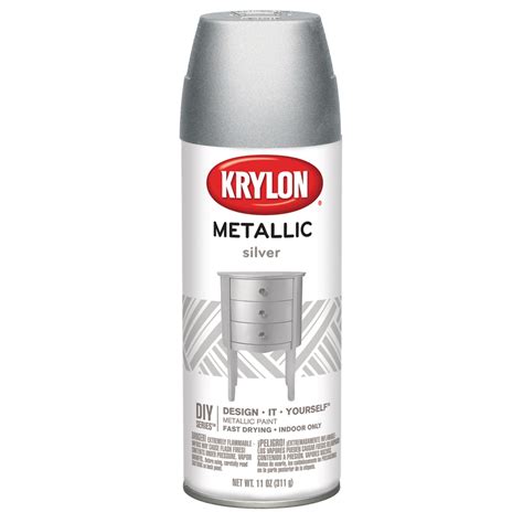 Krylon Metallic Spray Paint 11 Oz Metallic Silver