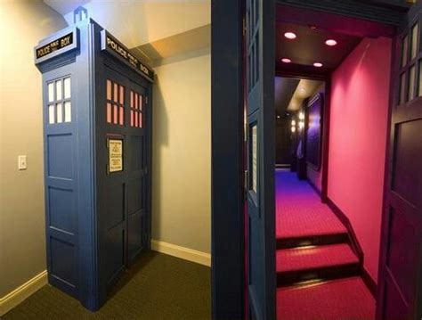 Tardis That Opens Up To Home Theater Want Secret Rooms Home