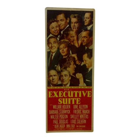 Tredway, fredric march and others. Vintage "Executive Suite" 1954 Movie Poster | Chairish