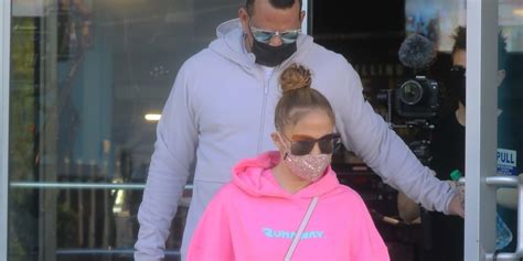 Jennifer Lopez Wears Hot Pink Sweat Suit With A Rod In Miami