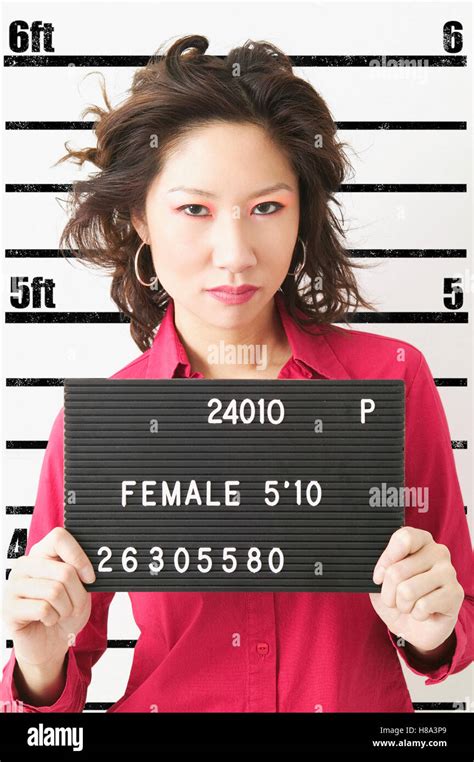 Female Police Mugshot Stock Photo Alamy