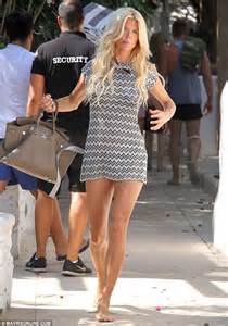 Victoria Silvstedt Shows Off Her Toned Curves And Peachy Derriere In A Super Short Summer Dress