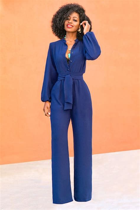 Style Pantry Navy Bell Sleeve Wide Leg Jumpsuit Fashion Tips For