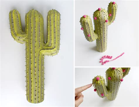 Un Tuto Simple Pour Réaliser Des Cactus En Papier Mâché Avec Une Base