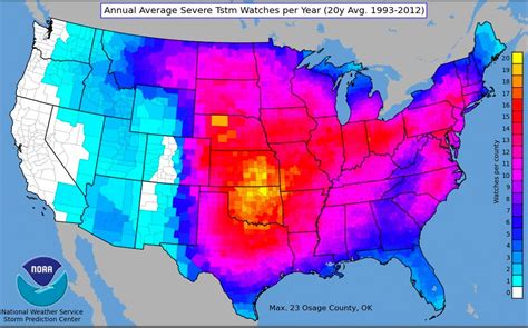 Excessive rainfall and winter weather forecasts. What Counties See the Most Tornado and Severe Thunderstorm ...