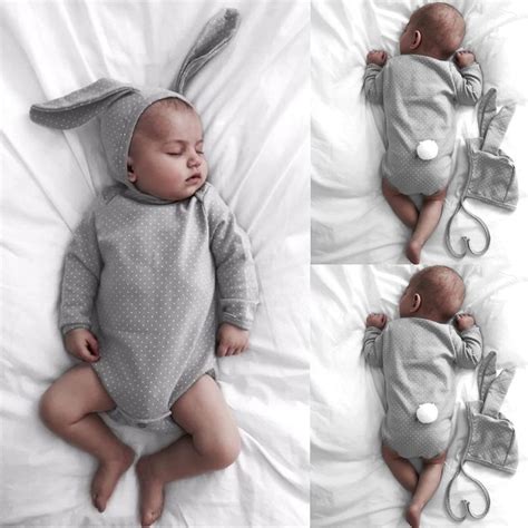 A slideshow of toddler tuxes, fancy dresses, and other formal wear for little ones. Hot selling Dot Rabbit baby clothes cute Newborn Infant Baby Girl boys Romper Jumpsuit Ear Hat ...