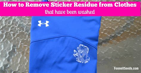 Peeled it off but it left that annoying sticker residue on the base. How to remove Sticker Residue From Your Clothes After ...