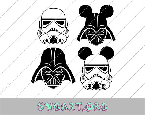 Darth Vader Storm Trooper Mouse Ears Svg Free Darth Vader Storm