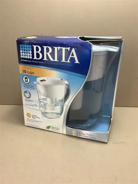 Brita Large Cup Grand Model Water Pitcher With Filter Bpa Free White