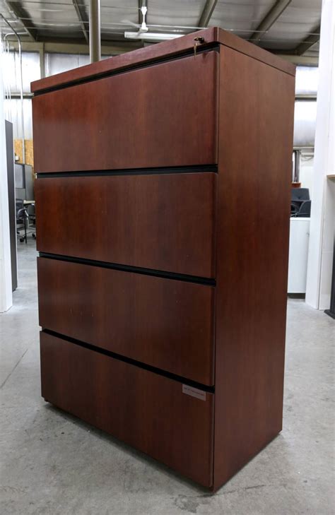 The cabinet features gorgeous wood grain and original hardware. Wood File Cabinet 4 Drawer : Home Filing Cabinet ...