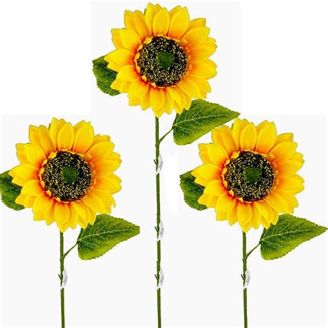 Planting sunflower seeds is a quick and easy task. Giant Artificial Sunflowers | 3 fake sunflower heads ...