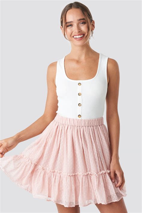 Flowy Mini Skirt Pink Na Kd