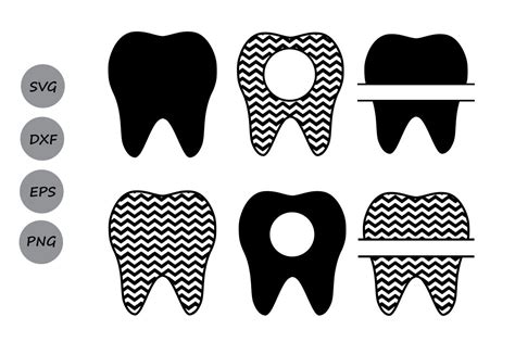 Tooth SVG, Tooth Monogram SVG, Teeth SVG, Dentist Tooth Svg Cut Files