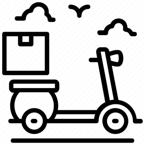 Delivery bike, delivery service, doorstep delivery, food delivery, home delivery icon
