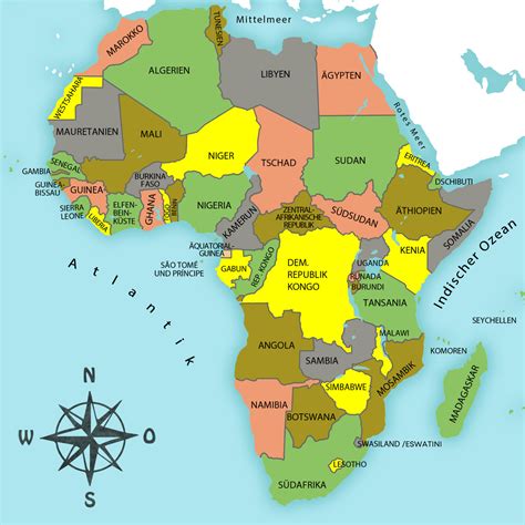 Afrika Kontinent Karte Goudenelftal
