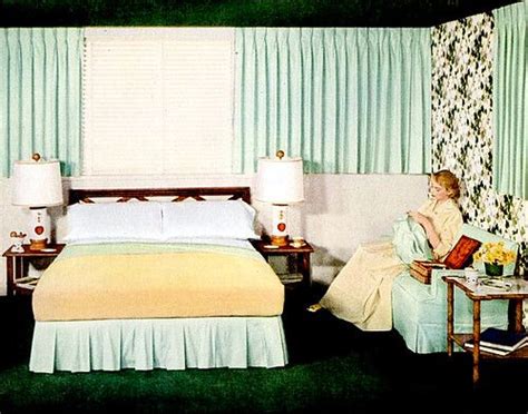 Mid Century Living Early 50s Bedrooms 1950 55 Mid Century Interiors