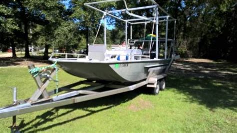 20 Aluminum Flat Bottom Boat Set Up For Shrimping For Sale For 1