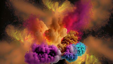 explosion of colored smoke stock illustration illustration of anemone 299995861