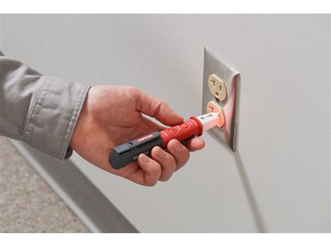 You just place the ncv inductive probe near to the cables, cords or outlet. Amprobe NCV-1040 Non-Contact Voltage Probe | TEquipment