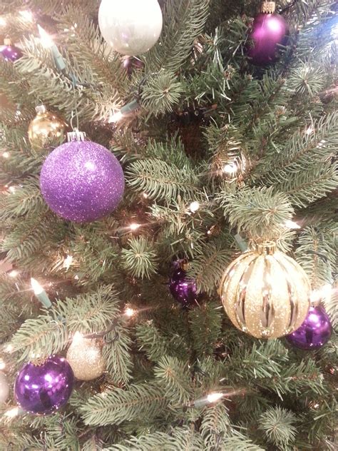 Our Purple And Gold Tree At Work Purple Christmas Christmas