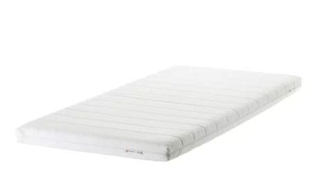 An ikea mattress is a large, rectangular pad for supporting the reclining body, designed to be used as a bed or on a bed frame, as part of a bed. SINGLE FOAM THIN MATTRESS MOSHULT IKEA | in North West ...