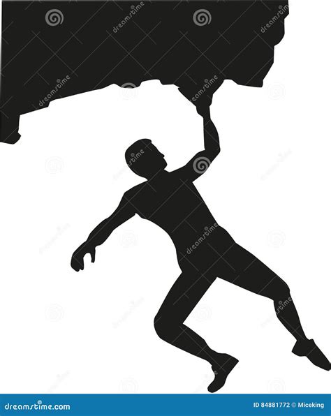 Hombre Bouldering En La Roca Ilustraci N Del Vector Ilustraci N De