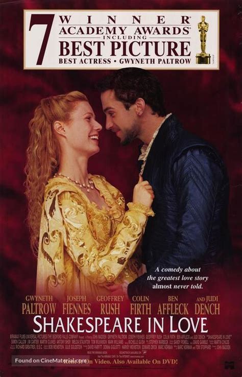 shakespeare in love 1998 movie poster