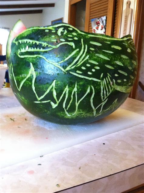 Northern Pike Carved Watermelon Carved Watermelon Watermelon Carving
