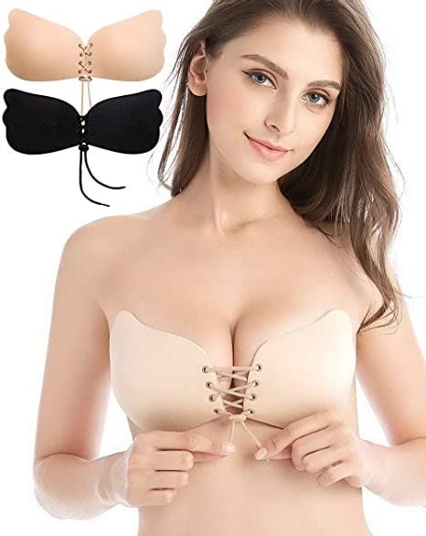 Women Lingerie Wingslove Adhesive Bra Reusable Strapless Self Silicone Push Up Invisible Sticky