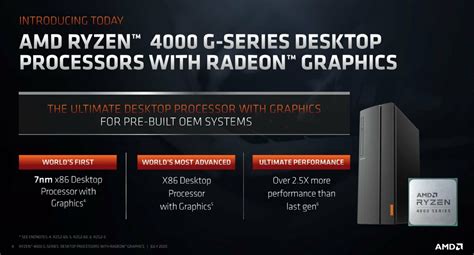 Amd Ryzen 4000 Renoir Desktop Apus Launched Zen 2 Cpu And Vega 7nm Gpu