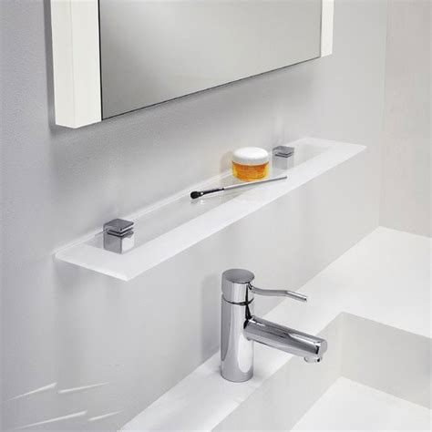 Glass shelves add an aura of sophistication and elegance while adding storage to your bathroom. 0862 - Glass Shelf for Bathroom in Polished Chrome with ...