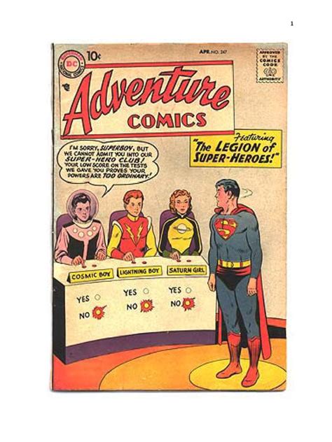 The Legion Of Superheroes First Appearance Adventure Comics 247
